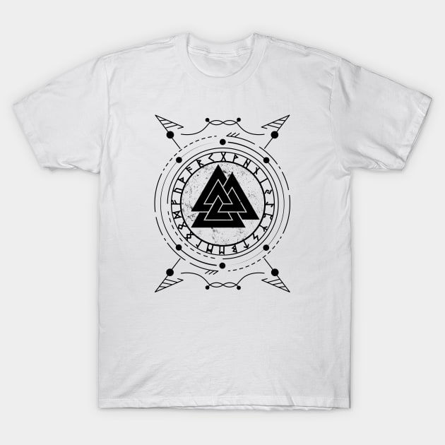 Valknut | Norse Pagan Symbol T-Shirt by CelestialStudio